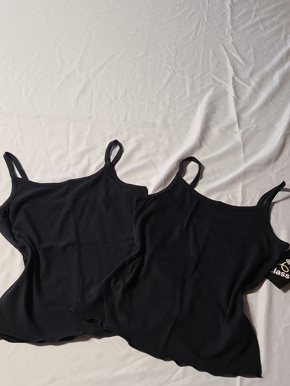 Girls Black Spaghetti Strap Tank Top - Unbranded
